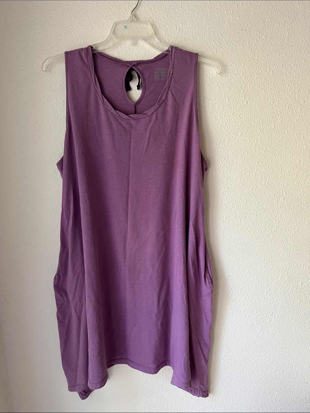 Catherines Purple Sleeveless Keyhole Lounger